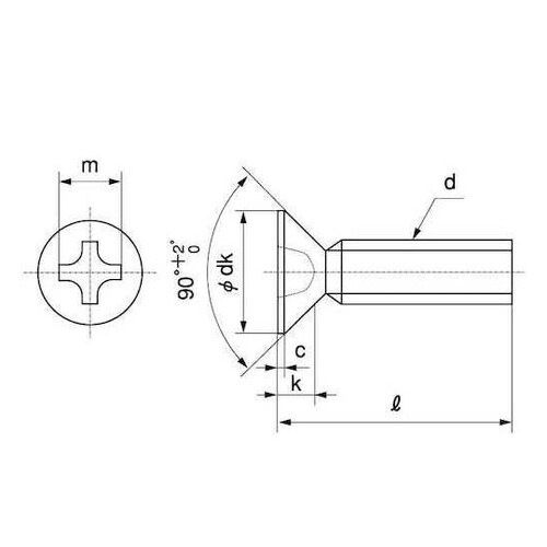 ステン(+)サラ小ネジ細目 P1.25