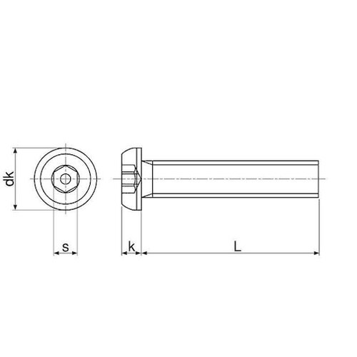 SUSピン6カクボタン小 8×45 (6