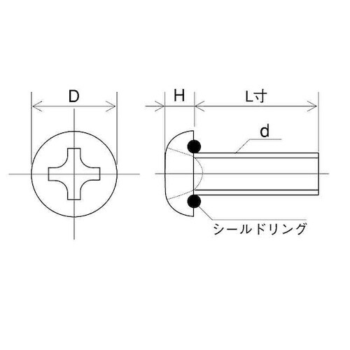 SUSシールビスナベ小ネジ6×10 (9
