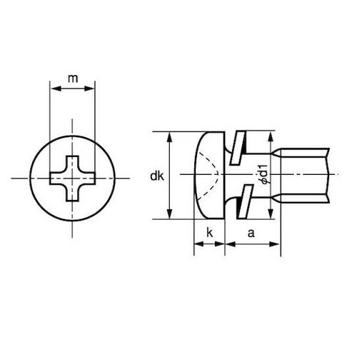 組込みねじ (+)ナベP=2(鉄(または