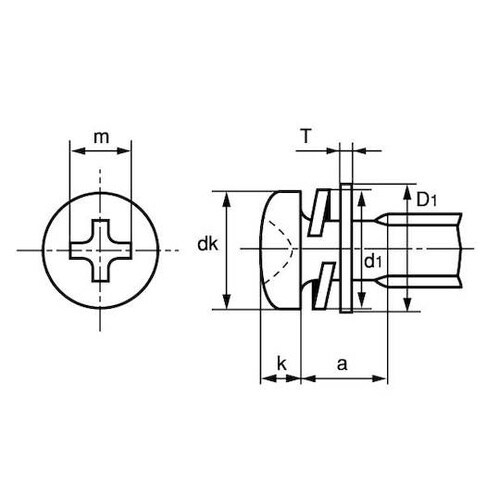 組込みねじ (+)ナベI=3(鉄(または