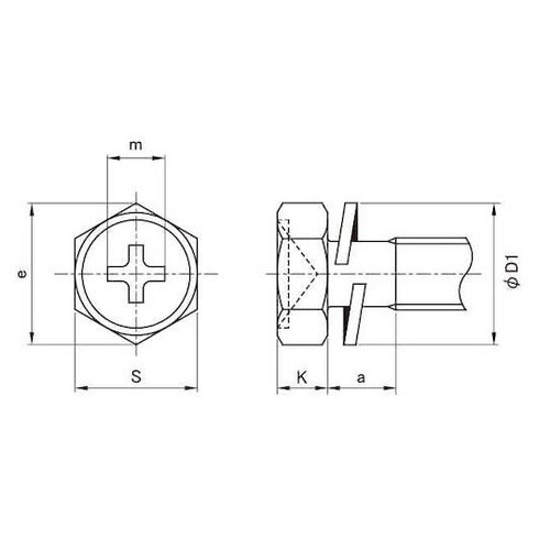 組込みねじ (+)アプセットP=2(鉄(