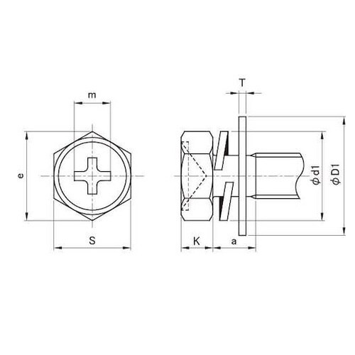 組込みねじ (+)アプセットI=4(鉄(
