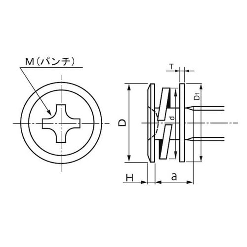 組込みねじ (+)スリムヘッドP=4(鉄