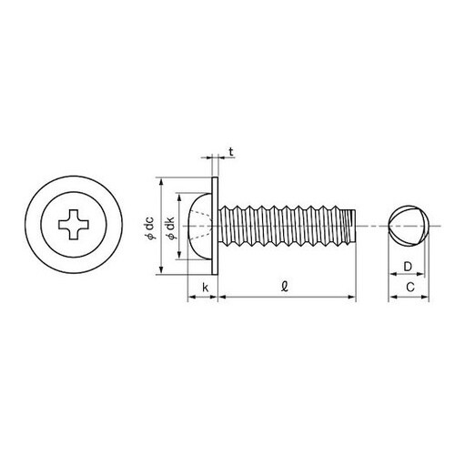 クロメ−ト Pタイプナベ 2×5 (51