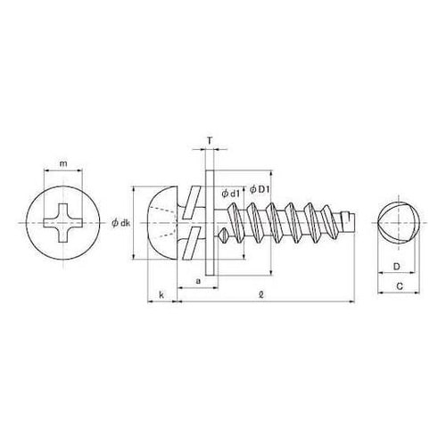 三価ホワイト PタイプナベP=3 4×1