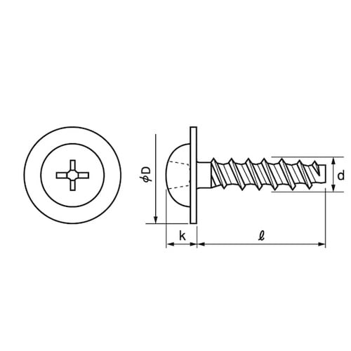 三価ホワイト PTスクリュ− (1411