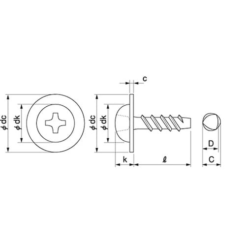 SUSXM7 (+)Pタイプ ナベWH