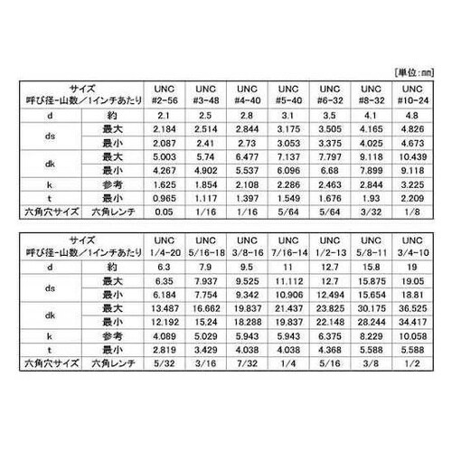 サラCAP(UNC #4−40×5/8