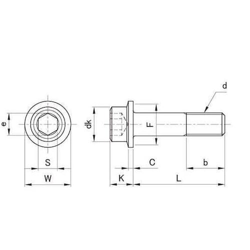 ニッケル フランジソケット 4×8 (3