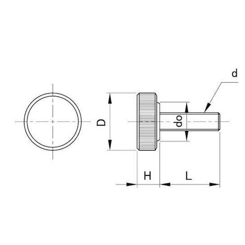 三価ホワイト サムスクリュ−(全ネジ 丸