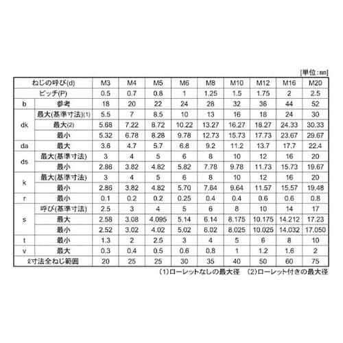 ステンCAP 輸入品 16×50 (4本