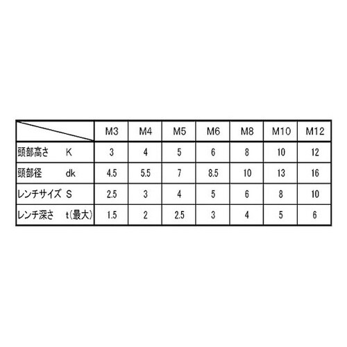 ステンレス 小頭CAP 5×20 (7本