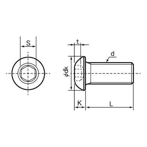 アロック SUSボタンCAP 3×8 (