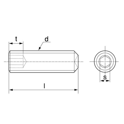 ステンレス HS(UNF(くぼみ先 3/