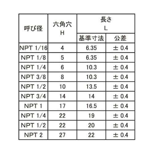 SUSプラグ(沈み NPT 3/8 (1
