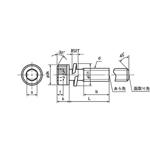 ステンCAP P=2 興津螺旋製 3×2