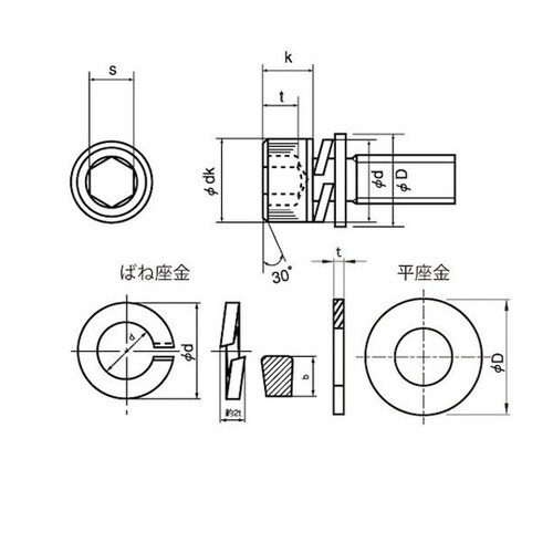 ステンCAP P=4 5×25 (30本