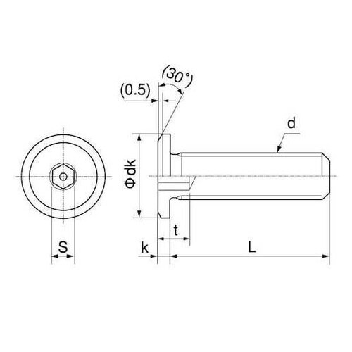 ステンレス 小頭NSローヘッド 8×16