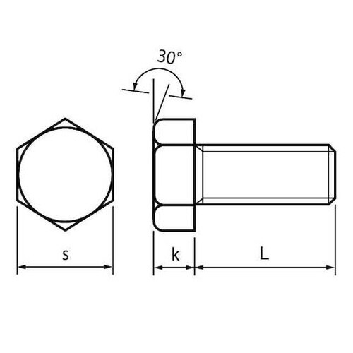ステン 六角ボルト 全ネジ 5 X 30