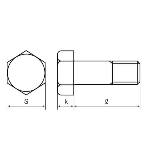 ステン 六角ボルト 半ネジ 10X40