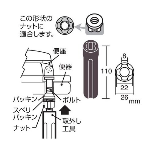 便座取外し工具 PR389−1