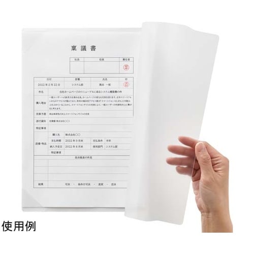 かんたん検印ホルダー 乳白 5枚入 F3