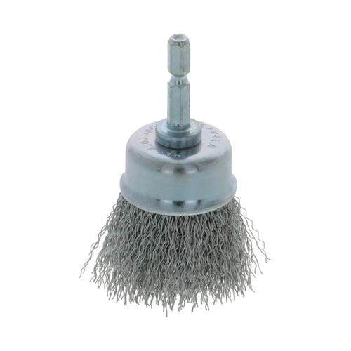 六角軸カップワイヤーブラシ鋼線50mm