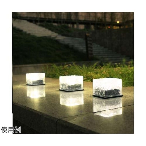 ガラス製ソーラーガーデンライト 昼白色