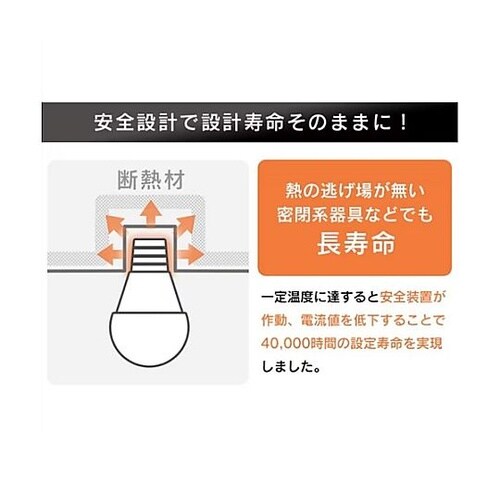 AC100V/7.1W/E26 電球/L