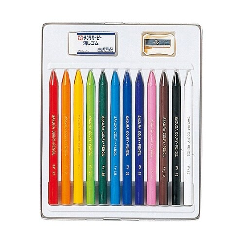 クーピーペンシル 12色(紙箱入) FY