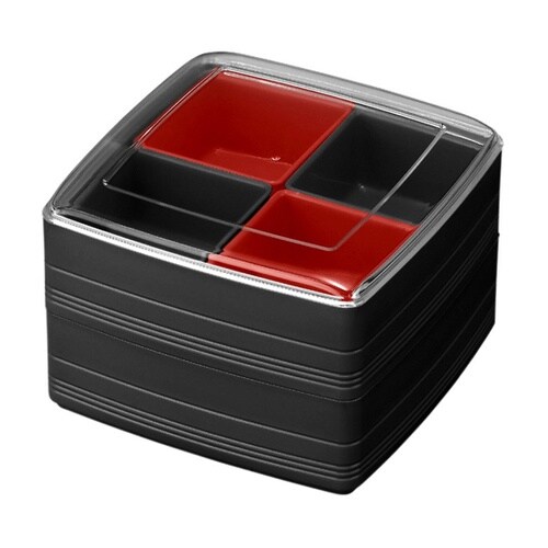 彩り小町二段重ブラック 1078