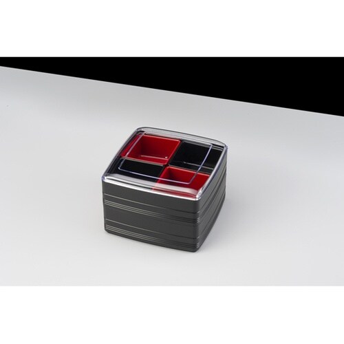 彩り小町二段重ブラック 1078