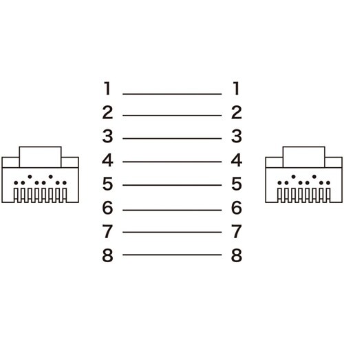 つめ折れ防止カテゴリ6LANケーブル K
