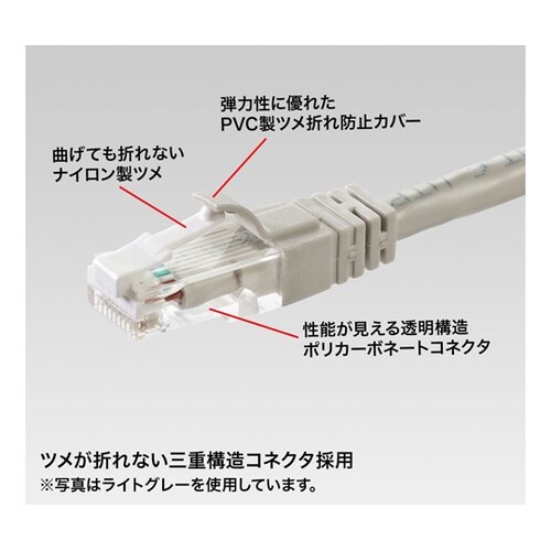 つめ折れ防止カテゴリ6LANケーブル K