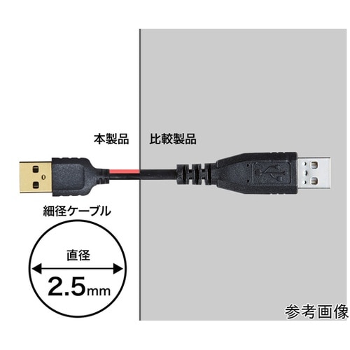 極細マイクロUSBケーブル (A−マイク
