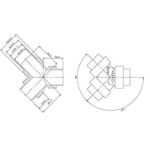 三方管 ホース内径:φ30mm用 TO−