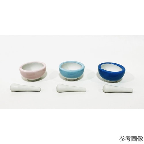 カラー磁製乳鉢 乳棒付 水色