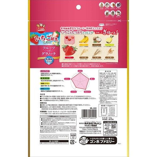 いちご好きのためのフルーツいっぱいグラノ