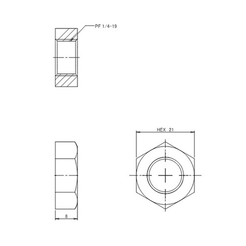 G1/4” ロックナット(ステンレス製)