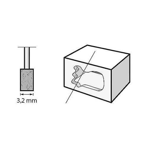 3.2x3.0mm/3.2mm軸 軸付砥