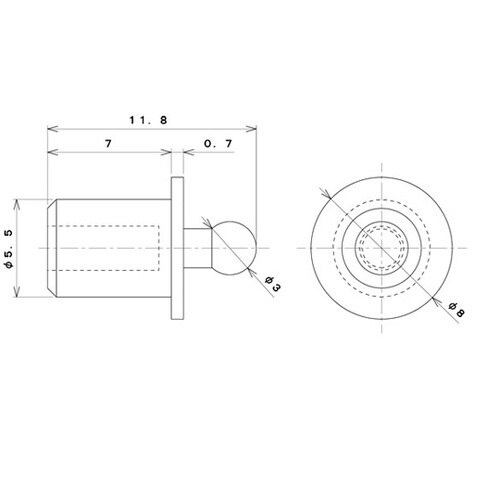 5.5φDCジャック用キャップ(10個入