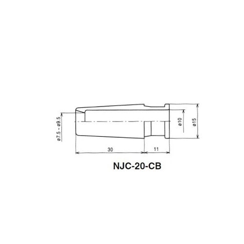 NJCプラグ用ケーブルブッシング(シェル