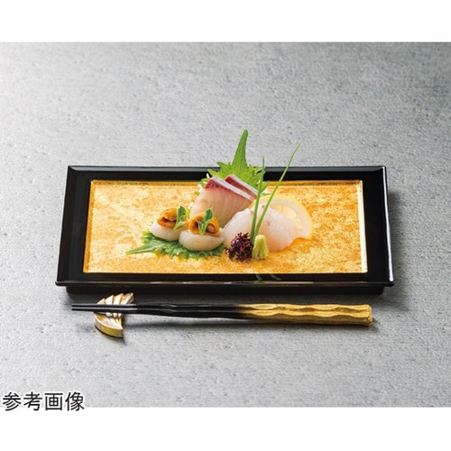 8.5寸 長角プレート 二色金箔 174