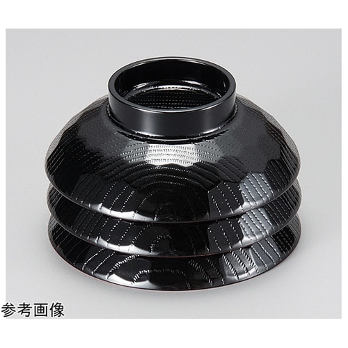 耐熱ピース亀甲椀(小)(蓋親)新溜内黒