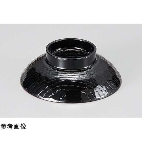 耐熱ピース亀甲椀(小)(蓋親)新溜内黒