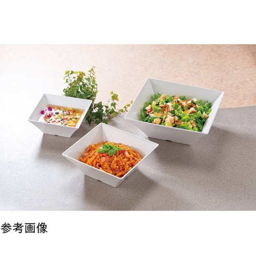メラミン 8cm スクエアー盛鉢 ホワイ