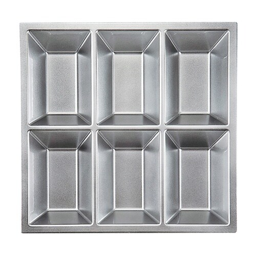 8.5寸 ABS六ッ仕切 銀透き(裏黒)