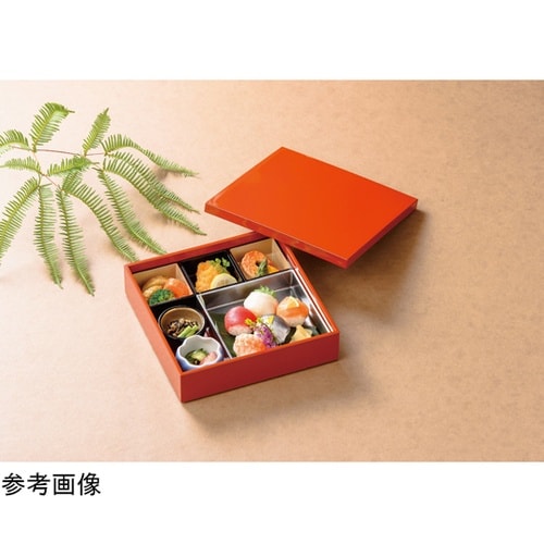 7.5寸 正角玉手重 オール柿朱外内柿朱