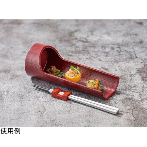 ハス切り竹皿 吟朱塗 51361260